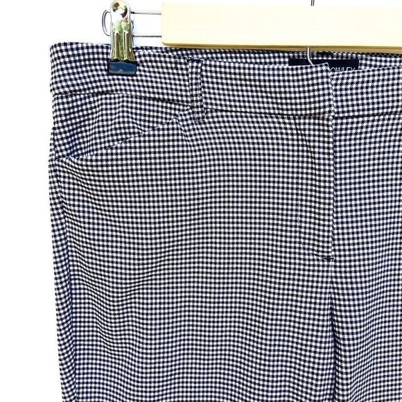 NWT Cynthia Rowley Black White Checkered Gingham Stretchy Business Pants - Picture 3 of 9
